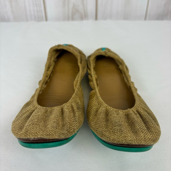 Tieks Brentwood Ballet Flats Fabric Ballerina Comfort Casual Shoes Tan Size 8 - Picture 6 of 16
